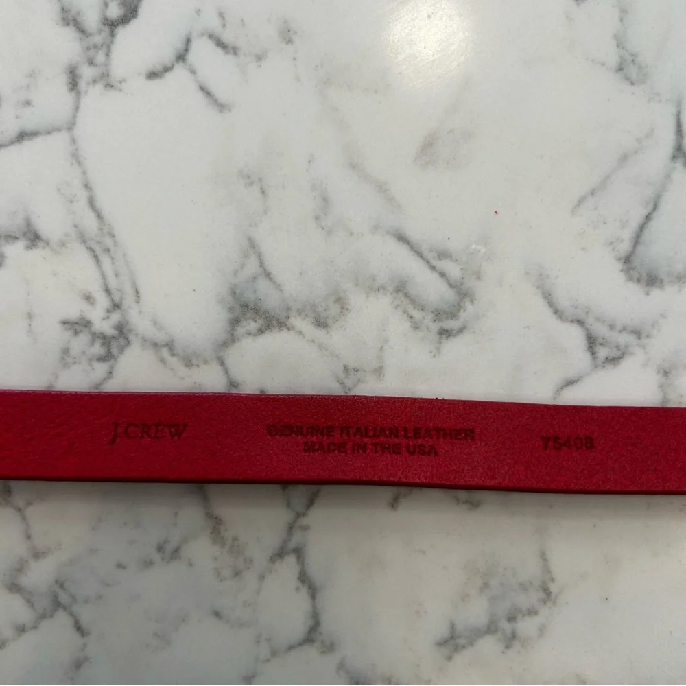 J.Crew‎ Red Leather Belt Size Small - Picture 2 of 3